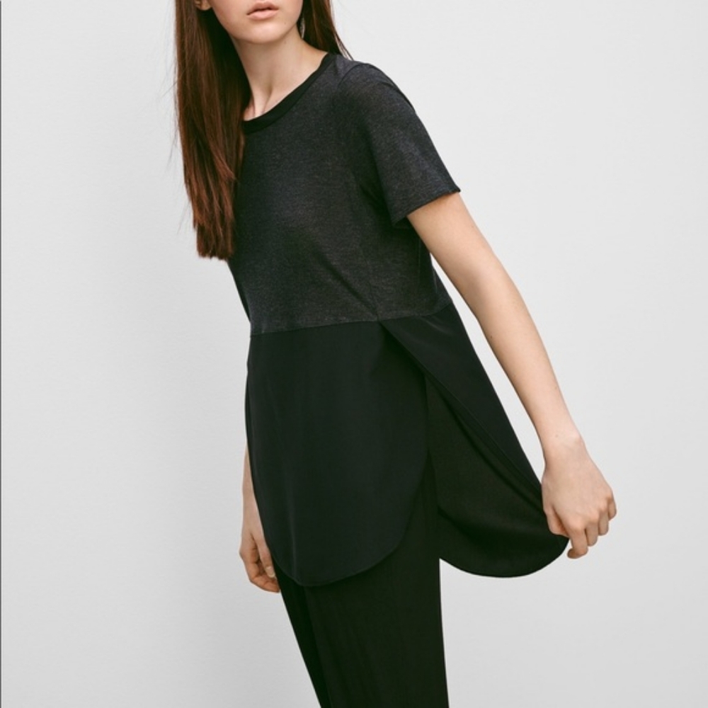 XS Wilfred Capucine T-shirt Black - Aritzia